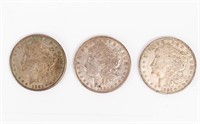 Coin 1921 P-D-S Mint Mark Morgan Silver Dollars,XF