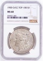 Coin 1900 O/CC Top VAM 100  Morgan SD, NGC-MS60