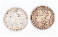 Coin 2-1878-P 7 TF Morgan Silver Dollars,VG-F