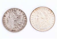 Coin 2 Morgan Silver Dollars,1881 & 1881-O