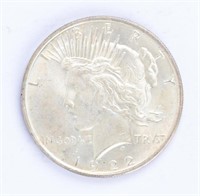 Coin 1922-P Peace Dollar, BU