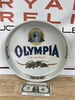 Vintage Olympia beer advertising tin tray
