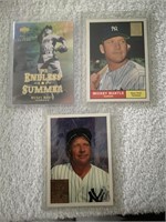 MICKEY MANTLE 3 CARD LOT