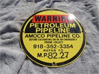 Porcelain Pipeline Sign (#1)