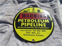 Porcelain Pipeline Sign (#2)