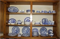 80 pcs. blue willow china mainly Churchill