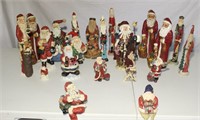 large lot Santa Claus figures most molded plastic