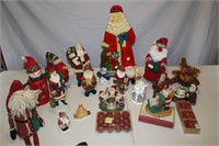 Christmas lot w Santa figures etc.