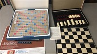 Vintage Scrabble, Sculpture Chess Game