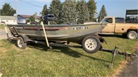 16' Bass Tracker Jon Boat w Bass Tracker Trailer