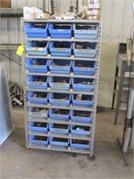 Shelving Unit with Fully Stocked Bins