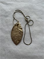 Gold Leaf Necklace - no marks