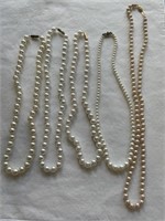 5 Assorted Pearl Necklaces