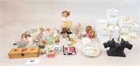 COLLECTION OF TOY CARRIAGES, ORNAMENTS, FIGURES, A