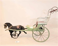 VICTORIAN CABRIOLET-STYLE BABY CARRIAGE