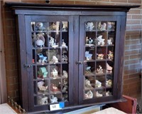 EARLY CHERRY CUPBOARD TOP WITH MINIATURE CARRIAGE