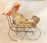 FANCY VICTORIAN GENDRON WHEEL CO. BABY CARRIAGE