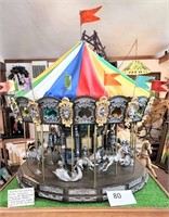 LARGE MUSICAL CAROUSEL BY MICHAEL RICKER (1940-200