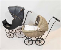 TWO VICTORIAN DOLL CARRIAGES