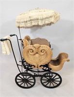 VICTORIAN WICKER "OWL" CARRIAGE