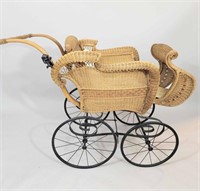 "THE KINLEY" WICKER GO CART CARRIAGE