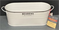 (CY) Behrens Metalware Galvanized Oval Storage