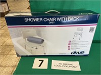 DRIVE SHOWER CHAIR W/BACK NEW