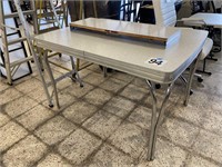 1950'S FORMICA TOP METAL TABLE W/11-1/2" LEAF