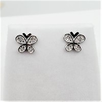 Sterling Silver "Butterfly" Earrings-New