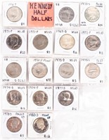 Coin 16 Kennedy Half Dollars, BU