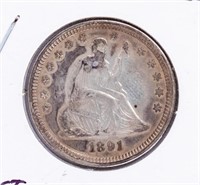 Coin 1891 Liberty Seated Quarter, AU