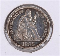 Coin 1885 Liberty Seated Dime, XF