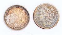 Coin 2, 1881 Morgan Silver Dollars, F-XF