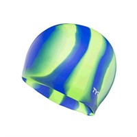 TYR Multi-Color Silicone Adult Fit Cap In Green