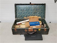 Small Trunk with Radio Parts, Test Tubes, etc