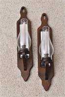 Pair of Candle Holder Wall Sconces