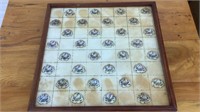 Stunning Inlaid Chess / Checkers Game Board