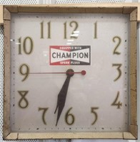(GA) Vtg Champion Wall Clock 14.5" D *Does Not