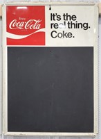 (GA) Vtg Coca-Cola SST Chalkboard 20" W x 28" H