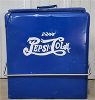 (GA) Vtg Pepsi-Cola Metal Cooler Ice Chest 18" L
