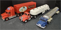 (GA) Vintage Toy Semi Trucks Including Amoco,