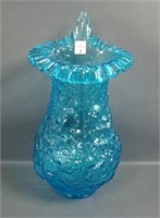 Fenton Crystal Blue JIP Poppy Show Vase
