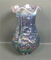 Fenton Amethyst Opal Iridised Poppy Show Vase