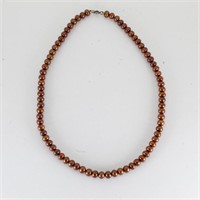 High Lustre Golden Brown Pearl Necklace