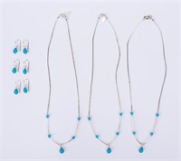 Jewelry Sterling Silver Necklace & Earrings Sets
