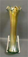 Fenton Green Fine Rib Vase