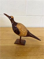 Vintage Jamaican Wood Carved Bird Sculpture