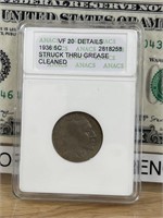 1936 Buffalo nickel US coin