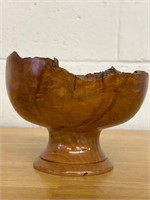 artistic decorative wood pedestal bowl