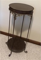 Metal Plant Stand Round 13.5" R x 32" H